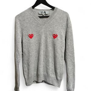 Comme des garcons play gray sweater
